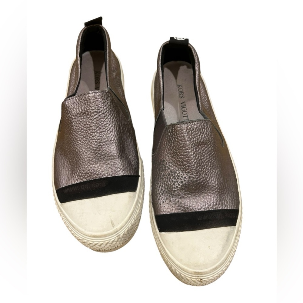 Kors Vigotti Silver Metallic Slip on Sneakers